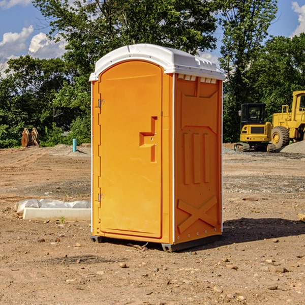 how often are the portable restrooms cleaned and serviced during a rental period in Louisville